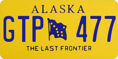 AK license plate GTP477