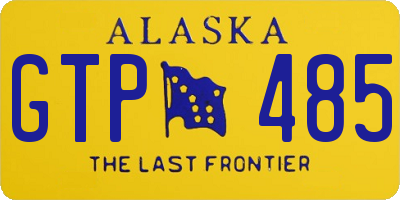 AK license plate GTP485