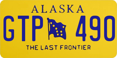AK license plate GTP490