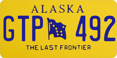 AK license plate GTP492