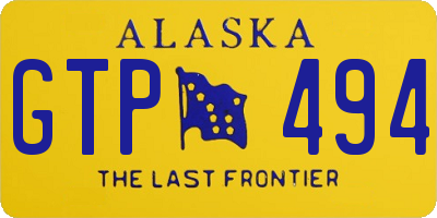 AK license plate GTP494