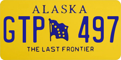 AK license plate GTP497