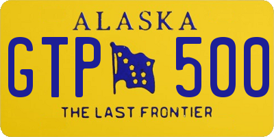 AK license plate GTP500