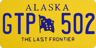 AK license plate GTP502