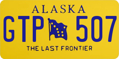 AK license plate GTP507