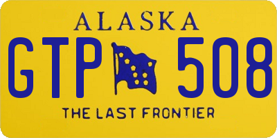 AK license plate GTP508