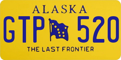 AK license plate GTP520