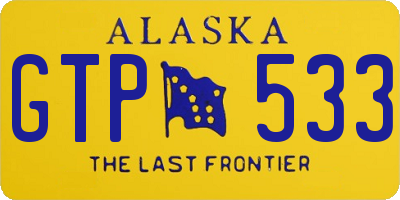 AK license plate GTP533