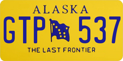 AK license plate GTP537