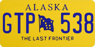 AK license plate GTP538
