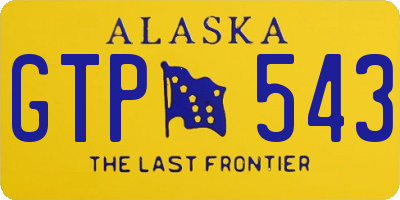 AK license plate GTP543
