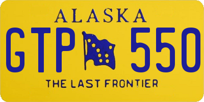 AK license plate GTP550
