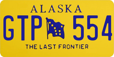 AK license plate GTP554