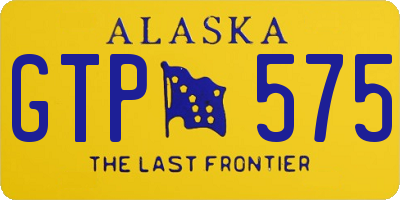AK license plate GTP575