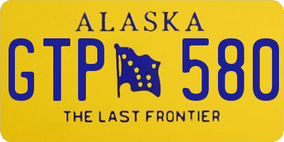 AK license plate GTP580