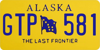 AK license plate GTP581