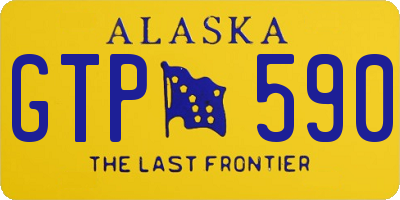 AK license plate GTP590