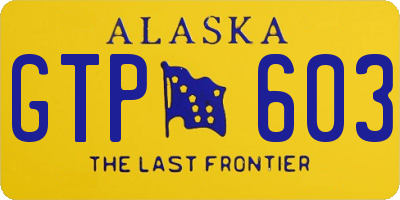 AK license plate GTP603