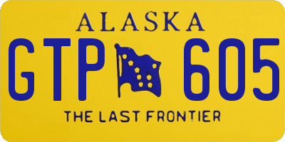 AK license plate GTP605