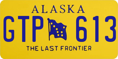 AK license plate GTP613