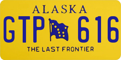 AK license plate GTP616