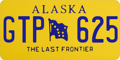 AK license plate GTP625