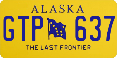 AK license plate GTP637