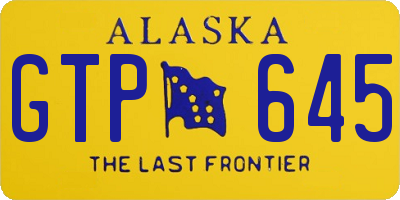 AK license plate GTP645