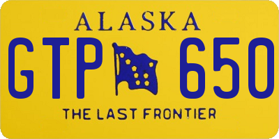 AK license plate GTP650