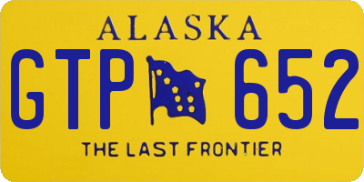 AK license plate GTP652
