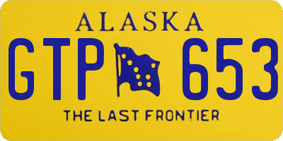 AK license plate GTP653