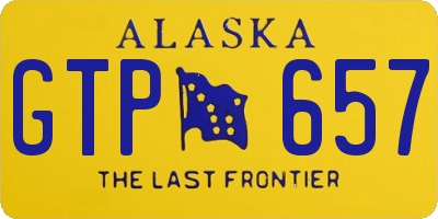 AK license plate GTP657