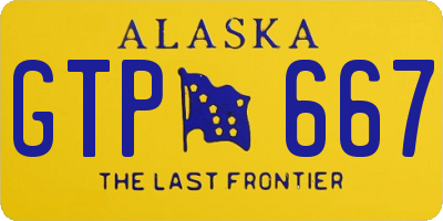 AK license plate GTP667