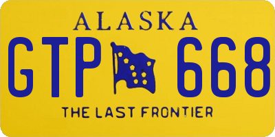 AK license plate GTP668