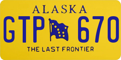 AK license plate GTP670
