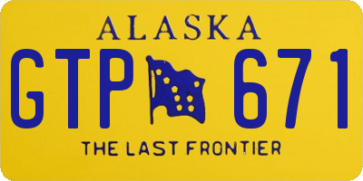 AK license plate GTP671