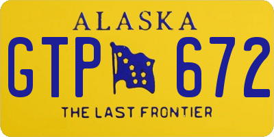 AK license plate GTP672