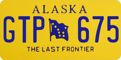 AK license plate GTP675