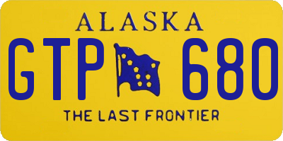 AK license plate GTP680