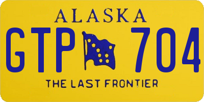 AK license plate GTP704
