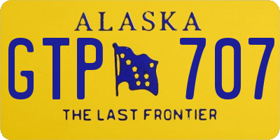 AK license plate GTP707