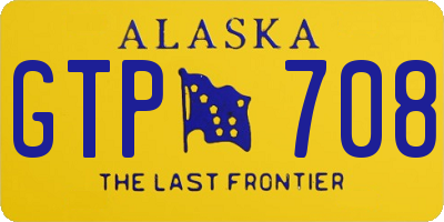 AK license plate GTP708