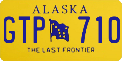 AK license plate GTP710
