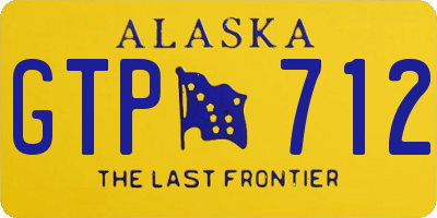 AK license plate GTP712