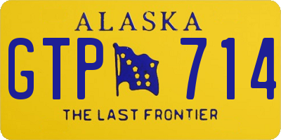 AK license plate GTP714
