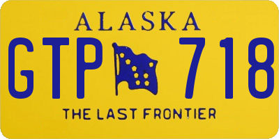 AK license plate GTP718
