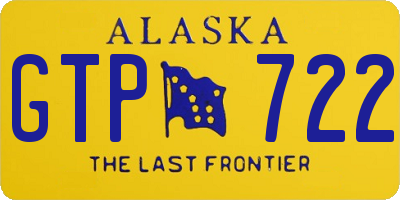 AK license plate GTP722