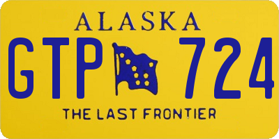 AK license plate GTP724