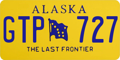 AK license plate GTP727