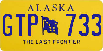 AK license plate GTP733